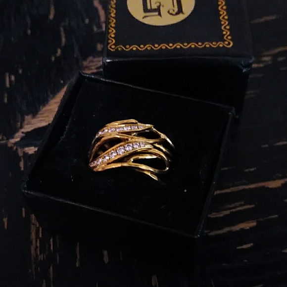 Gorgeous diamond ring 18k yellow gold from Belgium - Picture 2 of 8